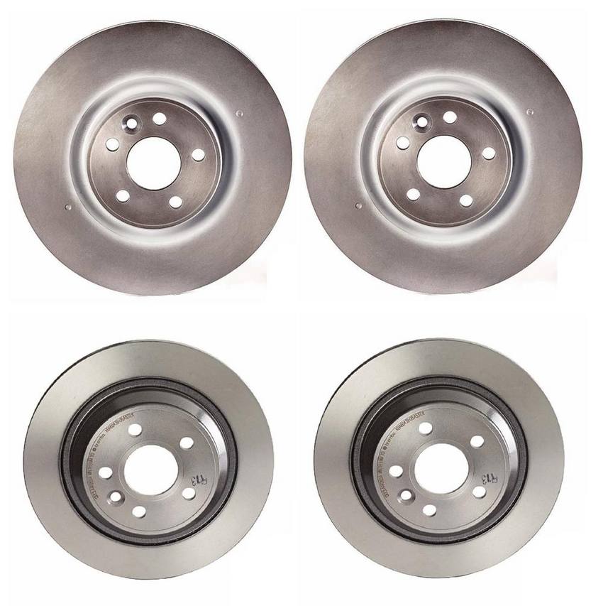 Volvo Disc Brake Rotor Kit Front and Rear (336mm/302mm) Brembo